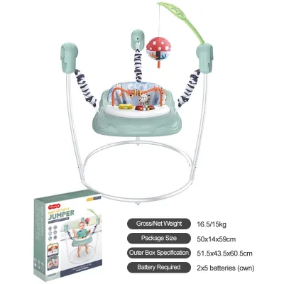 LuckyBabe Baby Jumperoo With Musical Lights Baby Infant Toddler Activity Jumper Bouncer Electronic Play Center Kick And Play Station
