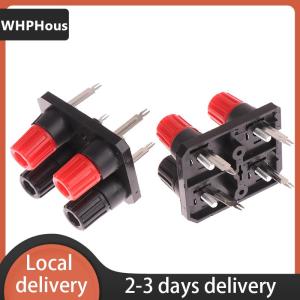 [COD] WHPHous Ship within 24 hours 2pc External Banana Jack 4Pin Speaker Amplifier Wire Clip Socket WP4-10 Terminal