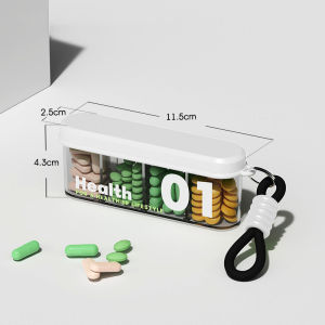 Daily Pill Organizer 4 Grid Morning Noon Night Medicine Box Mini Travel 4格药盒 MY Ready Stock