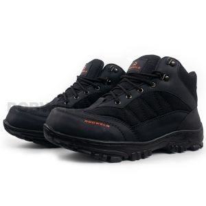 ROBWELD - Sepatu Safety Boots Kerja Pria Ujung Besi Proyek Lapangan Hiking Gunung Hanzo High