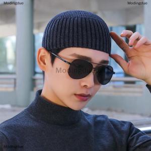 [COD] Modingdue Street Solid Color Knitted Cap Brimless Warm Vintage Dome Hat Elastic Outdoor Melon Beanie Cap