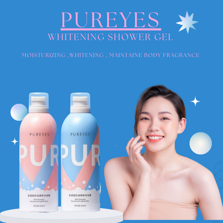 Original Pureyes Whitening Showerl Gel Original Korea 350ml Amino Acid