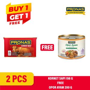 [BUY 1 GET 1] PRONAS Kornet Sapi 198 g Free Opor Ayam 200 g