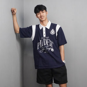Nxdomain Kaos Oversize Rugby Polo Shirt Black White Distro Cotton Combed 24s Premium