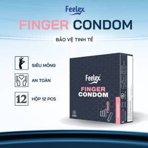 Bao cao su ngón tay Feelex Finger hương dâu tiện lợi đảm bảo an toàn hộp 12c