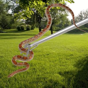 Stainless Steel Snake Tongs with Lock - Wide Jaw for Safe Reptile Handling Ideal for Amphibians & Crawlers Multifunctional Catching