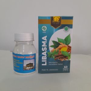 Paket Libasma + air zamzam herbal pengobatan Bronchitis Pheumonia (Radang paru) Flek paru Sinusitis dan ISPA (Insfeksi Saluran Pernafasan Akut)