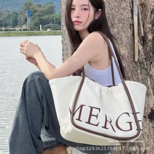 NALLCHEER กระเป๋าสะพายผญ กระเป๋าผ้าใบ กระเป๋าสพยข้าง กระเป๋าสะพายผู้หญิง ความจุขนาดใหญ่ กระเป๋าโทเท กระเป๋าสะพายแบบพกพา