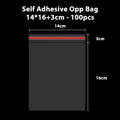 100pcs Self Adhesive Opp Bag Transparent Plastic Bag with Seal Poly Bag Retailer Clothes Sealing Wrap