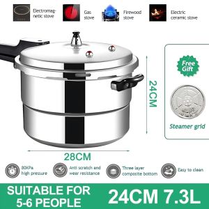 JF Pressure cooker pressure cooker Casserole 24CM 7LStainless Steel Pressure