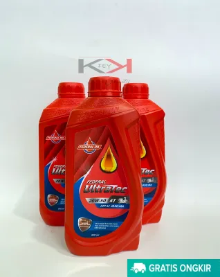 HARGA ISI (3PCS ) OLI ULTRATEC FEDERAL 800ML 20W-50 KHUSUS MOTOR BEBEK GIGI KUPLING UNIVERSAL