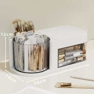 💖SG local stock💖Desk Organizer Cosmetic Storage Box Desktop Makeup Storage With Drawer化妆品收纳架