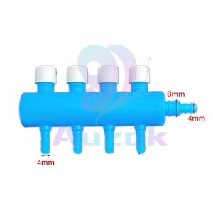 AUK Aquarium Air Pump Hose Splitter Fish Tank Oxygen Regulating Valve Flow Splitter 3/4 Way