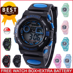 [Free gift box]Lasika kids digital watch good quality kid’s watch waterproof alarm Date Shock Resistant Light Stopwatch Childrens electronic watch Watch For Boys Girls Children Sports LED Wrist Watch