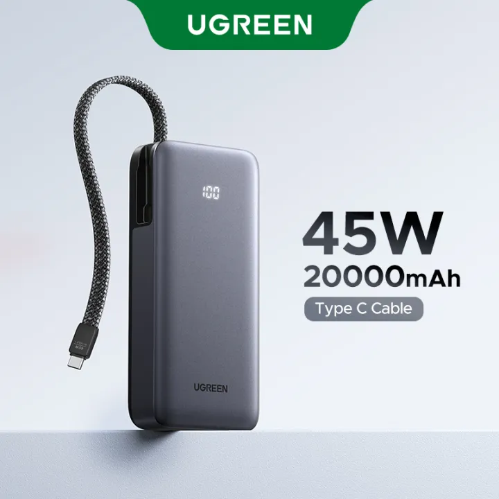 UGREEN 20000mAh PD45W PD100W Powerbank Fast Charging Powerbank USB Type C Portable Charger Compatible for iPhone 17 Pro Max iPhone 18 Pro Max, Samsung S26