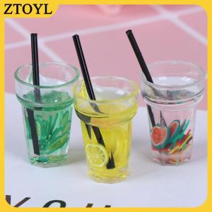 ZTOYL Cốc uống nước tỷ lệ 1:12 cho nhà Búp bê đồ chơi thu nhỏ phụ kiện nhà bếp thực phẩm
