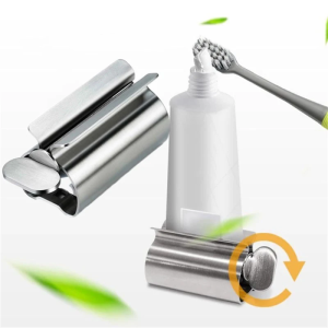 Bathroom Accessories Toothpaste Squeezer Tube Roller Stainless Steel Wringer Roller Rotate Dispenser for Ointments Cosmetics