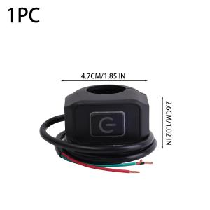 Xe Máy Sửa Đổi Chuyển Đổi Không Thấm Nước Nút Với đèn LED Đèn Pha Sừng Điều Khiển Trên Off Mông bệ cần điều khiển Phụ Kiện