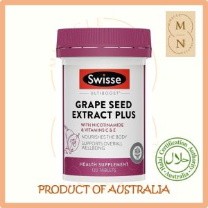 EXP 03/2028 Swisse Ultiboost Grape Seed Extract Plus - 120 Tablets