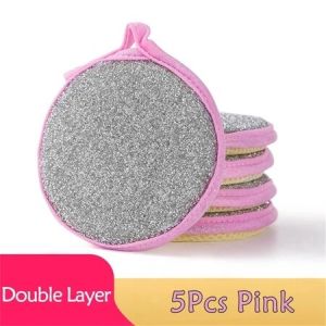 Buy 5 Take 5 Double-Side Dishwashing Sponges Household Cleaning Tools Kitchen Tableware Dish Washing