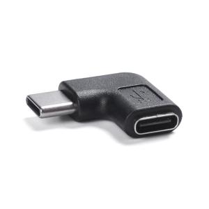 Right Angle Type C Coupler 10Gbps Fast Speed USB C Female to Male Adapter 5A Charging for Electronics Gadgets Black