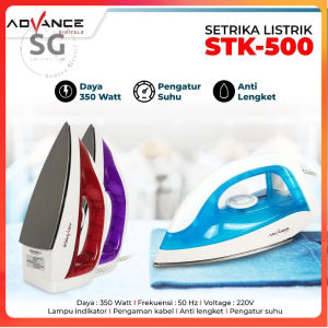 Advance Setrika Listrik Anti Lengket STK-500 Hemat Listrik 350 Watt STK 500 STK500