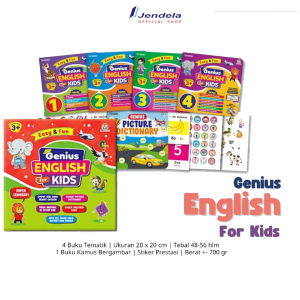 (Isi 4 Buku ) Buku Anak Paket Easy & Fun Genius English For Kids Untuk Anak Usia 3+ By Ziyadbooks