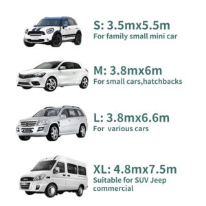PE Plastic Car Cover Outdoor Protection Transparent Cover Waterproof Penutup Kereta Selimut Kereta