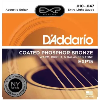 EXP26 DAddario EXP26 สายกีตาร์โปร่ง เบอร์ 11/10 EXP15 สายเคลือบพิเศษ แบบ Phosphor Bronze (Custom Light 11-52) EXP26 ตรงคีย์มีรับประกันสินค้าฟรี!!