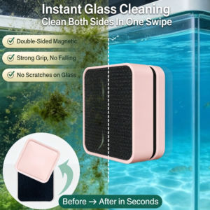 Magnetic Aquarium Cleaner Double Sided Brush Glass Tank Easy Cleaning Algae Remover Fish Tank Maintenance Tool