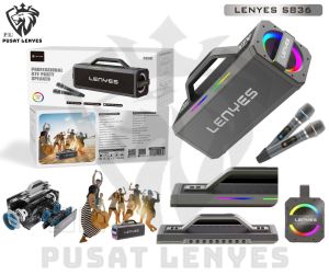 S836 - Speaker LENYES S-836 300W Outdoor KTV Wireless Speaker + Microphone Karaoke Bluetooth 5.0 DSP Super Power Subwoofer TWS