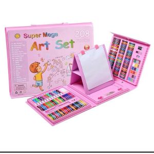 HOT 150/208pcs Kids Drawing Art Set Painting Pen Colour Pencils Drawing Art Set Watercolor with Case Educational Toy