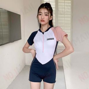 ชุดว่ายน้ำ ชุดว่ายน้ำบอดี้สูท ชุดว่ายน้ำผู้หญิง ชุดว่ายน้ำวันพีช ชุดว่ายน้ำน่ารัก สินค้าพร้อมส่ง