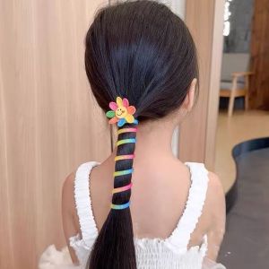 dây buộc tóc xoắn ốc dây xoắn tóc bé gái kẹp tóc hàn quốc trâm cài tóc cài tóc nữ cute Gấu Dây Buộc Tóc dây điện thoại Cầu Vồng Hoa Thời trang Thẳng Nữ/trẻ em