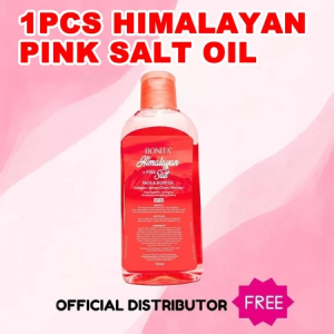 2PCS 200ML BONITA HIMALAYAN PINK SALT + SUNFLOWER COLLAGEN Face & Body Oil 100ML