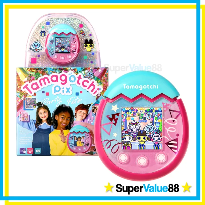 Original Tamagotchi Pix Party - Confetti Pink & Turquoise (US