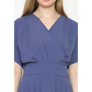 Urban Exchange Cecilia Blue Dress - Gaun Midi Dress Kekinian