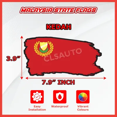 Pelekat Bendera Malaysia (9.6cm) – Malaysia Flag Sticker for Car & Motorcycle | Jalur Gemilang Decal