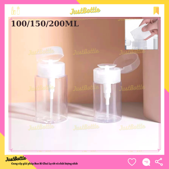 Chai Nhựa Đựng Mỹ Phẩm Dạng Nhấn Chiết Toner/ Nước Hoa Hồng/ Tẩy Trang Lọ Chiết Mỹ Phẩm Du Lịch 100Ml 150Ml 200Ml 300Ml