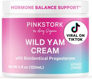 Kem Yam Hoang Hồng - Kem Progesterone - Cân bằng nội tiết tố tự nhiên cho phụ nữ - PMS sinh sản tiền mãn kinh mãn kinh - Thay thế cho thuốc hoặc thực phẩm bổ sung - Không mùi 4 oz