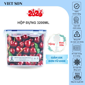Hộp Đựng Thực Phẩm Việt Son 3200ml Nắp Khóa 4 Cạnh Kín Hơi