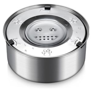 1L 3L Stainless Steel Dog Floating Bowl No Spill Anti-Splash Dog Water Dispenser Non-Slip Dog Cat Pet Water Feeder Bowl