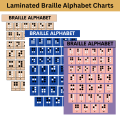 Laminated Braille Charts for Kids, Learners and Teachers. 