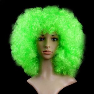 BESTOURO Nhiều màu Thời trang Người hâm mộ bóng đá Tiệc lễ hội Đạo cụ Tóc giả xoăn afro màu đen Tóc xoăn Quần áo trẻ em/người lớn Tóc Giả Nhiều màu