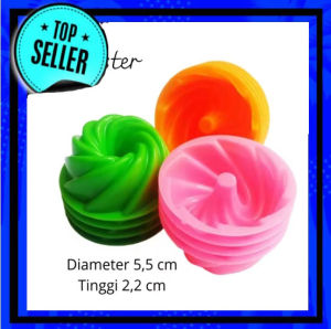(1 Lusin) CETAKAN KUE TALAM JASMINE TWISTER PUTU AYU Puding Jelly Agar - Cetakan Bolu Twister / Cetakan Kue Twister Ukuran 5.5cm bisa untuk Jelly Puding Putu - Alat Baking Alat Dapur