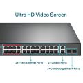 TP-Link TL-SL1226P 24-Port 10/100Mbps + 2-Port Gigabit Unmanaged PoE+ Switch | Switch Hub | Network Switch | Switch Hub for Internet. 