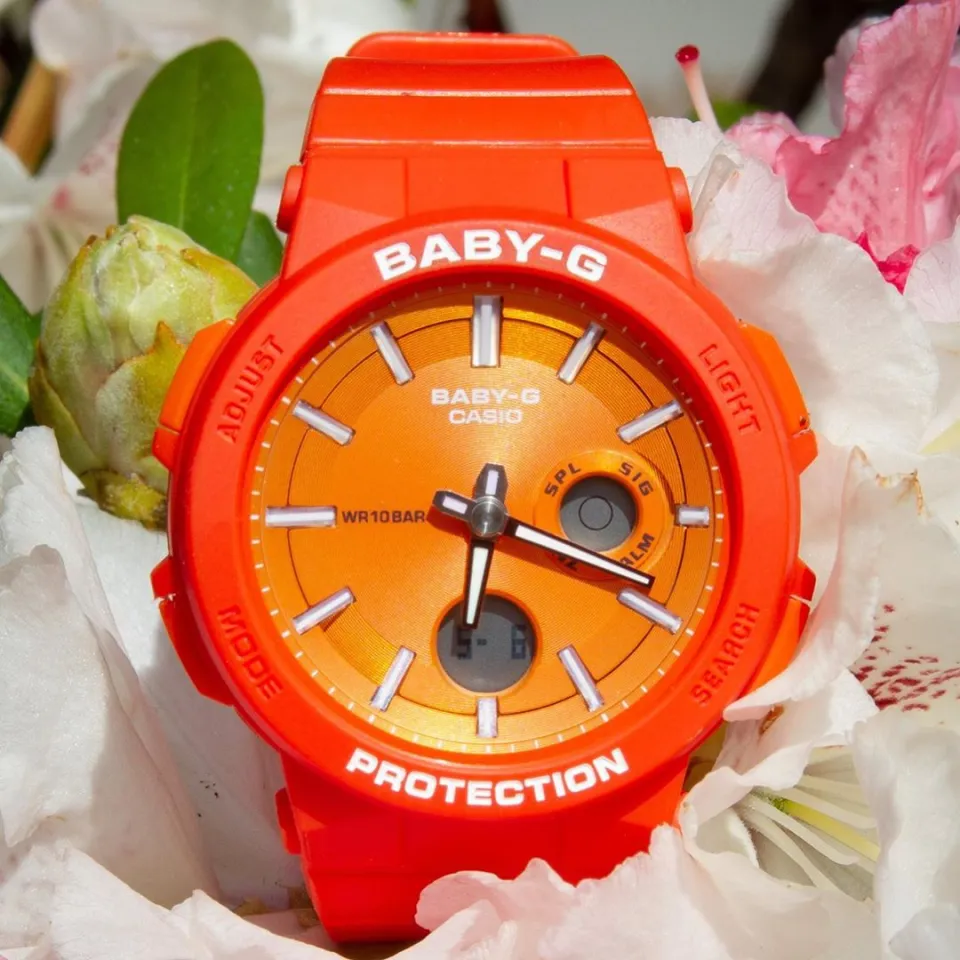 Casio Baby G Analog Digital Sport Watch Orange Resin Unisex 41mm Dial Glass Mineral Water Resistant 100m 1 Year Warranty Lazada