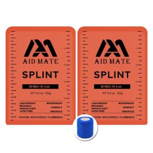 Reusable Tactical Splint First Aids Medical Splint Outdoor Sports Survival Emergency Equipment Fracture Fixed Braces for Neck Leg Arm Finger Shapeable Lightweight 11x92cm