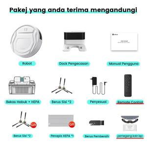 Lefant M210P AI Robot Vacuum Cleaner App/Remote Control 5000pa Smart Vacuum Cleaner 500ML dust box