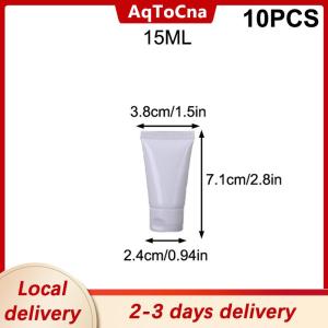 [COD] AqToCna Ship within 24 hours 10 Pcs 15 20 30 50 100ml White Flip Top Empty Refillable Lotion Squeeze Tubes Leakproof Travel For Hand Cream Skincare Lotion DIY